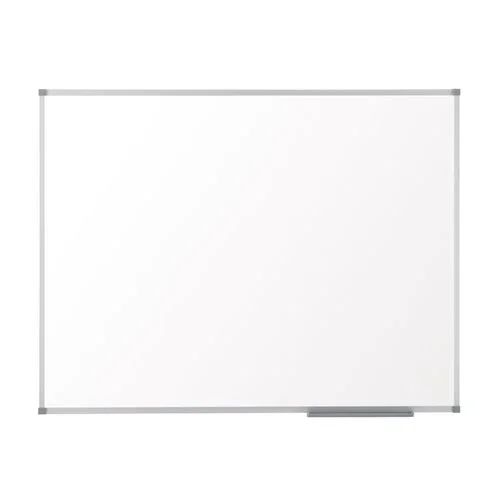 Nobo Pizarra Magnética de Acero, 2400 x 1200 mm, Marco de Aluminio, Fijado a la Pared con Montaje en las Esquinas, Bandeja para Rotuladores, Gama Essence, Blanco, 1905214