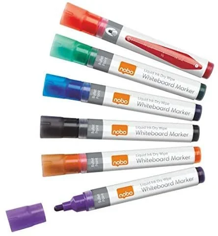 Nobo Rotuladores borrado en seco Liquid Ink surtido (6)