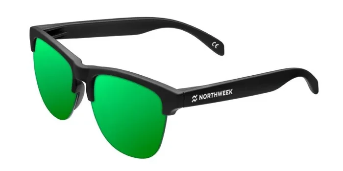 NORTHWEEK Gravity Venice – Gafas de Sol para Hombre y Mujer, Negro/Verde
