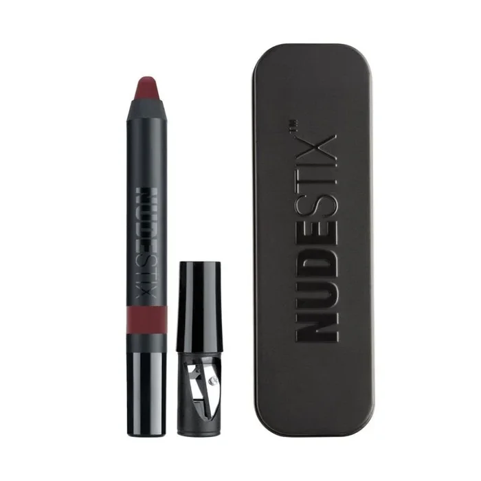 Nudestix Intense Matte / Lápiz delineador labios y rubor 2 en 1 Raven / Acabado mate intenso, fórmula duradera / Aplicación precisa y suave / 2.5 g