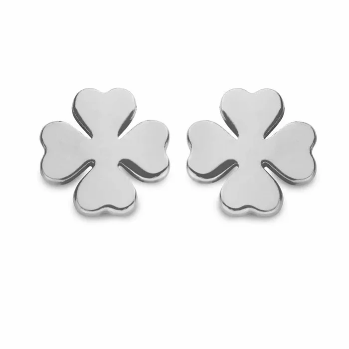Nuevos pendientes de trébol de plata Bling RH, Money, 02 piedras surtidas