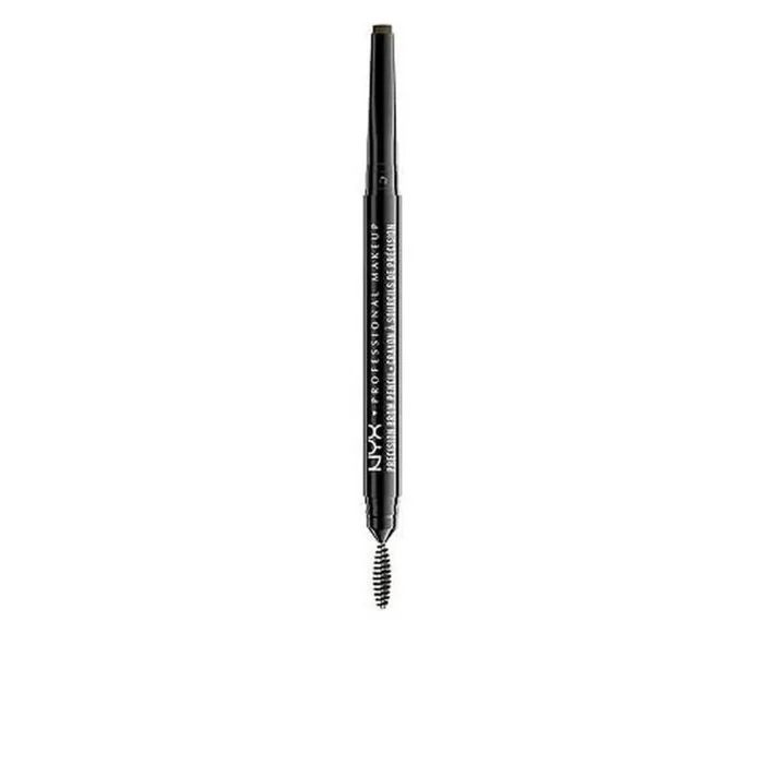 NYX Professional Makeup Lápiz de cejas Precision Brow Pencil, Dos lados: lápiz de cejas y cepillo espiral, Fórmula vegana, Tono: Espresso