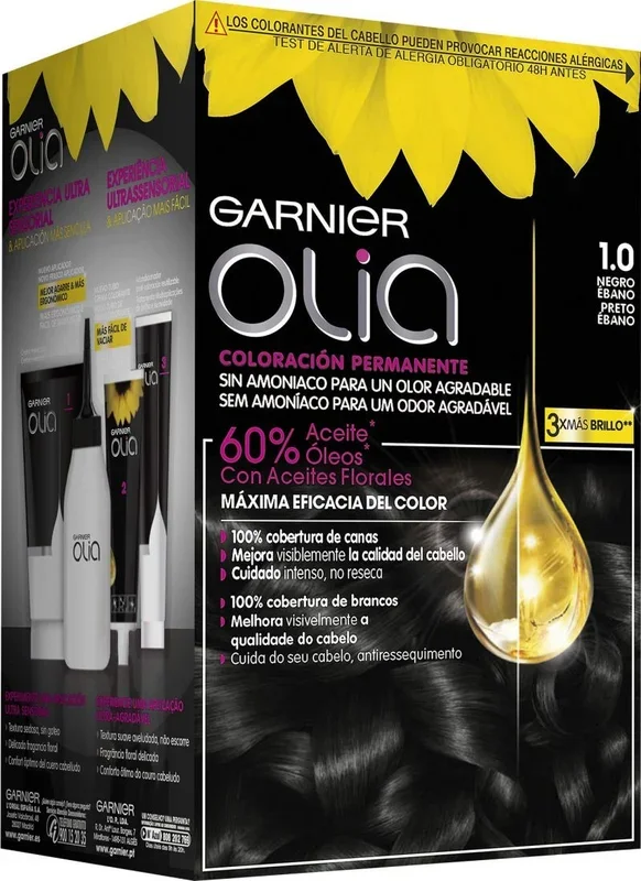 Olia coloración permanente #1,0 negro ebano lote