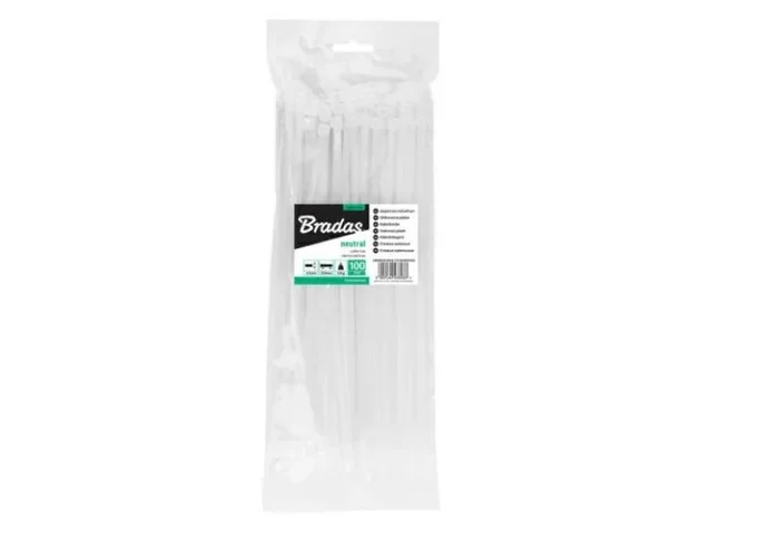 Opaska plastikowa biała 3,6 x 280mm 100szt.