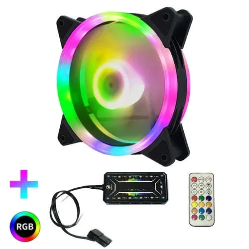 Ordenador CPU con RGB Luminoso, Radiador y 1 Ventilador con Control Remoto