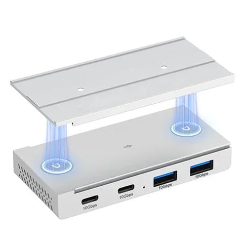 ORICO HST-2A2C 4 en 1 USB 3.2 de 10 Gbps, estación de acoplamiento magnética desmontable (plateada)