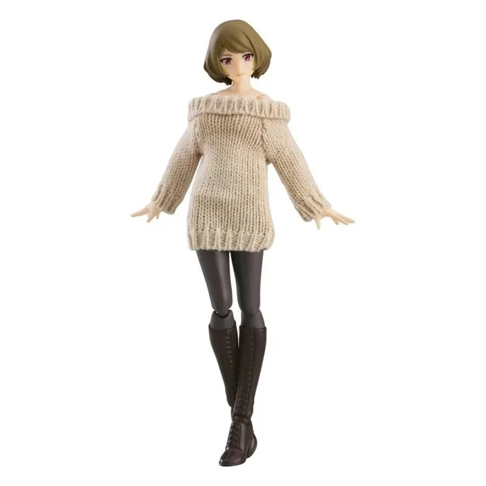 Original character figura figma female body (chiaki) with off-the-shoulder sweater dress 14 cm
