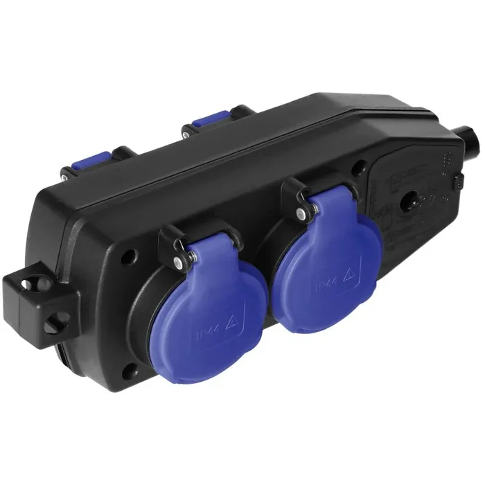 Orno AE-13237(GS) Taller Enchufe Exterior Impermeable 4x2P+Z Schuko, 16A, IP44