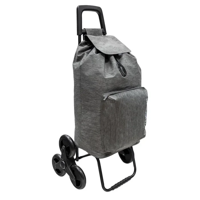 ORYX 5151065 Carro 6 Ruedas Sube Escaleras Gris Jaspeado 54 litros Carrito De La Compra Poliester. Bolsa Térmica Refrigeración, 0, Color, único