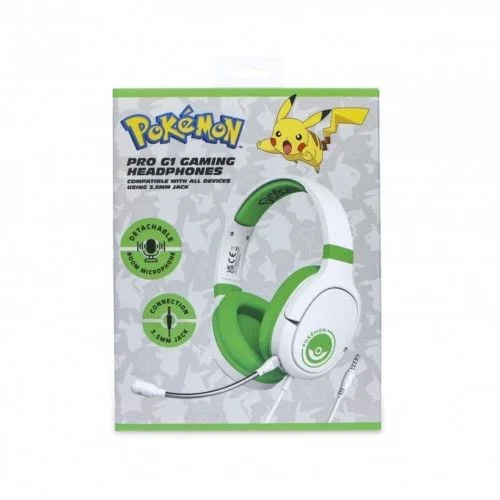 OTL Technologies Pokémon PK0863 auricular y casco Auriculares Alámbrico Diadema Juego Verde, Blanco