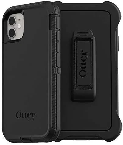 Otterbox Funda para iPhone 11 Defender, resistente a golpes y caídas, Ultra-Rugerizada, Protectora, Testada 4x con estándares Militares anticaídas, Negro, Sin Pack Retail