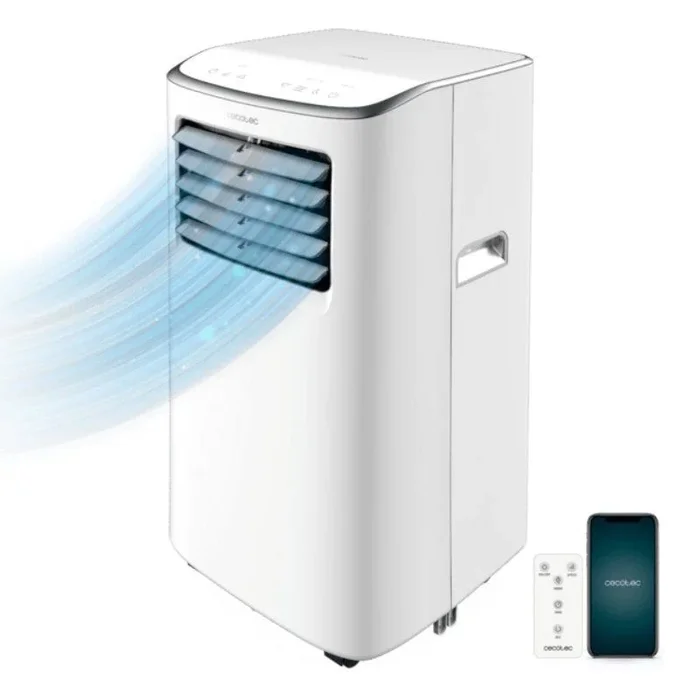 OUTLET Aire acondicionado portátil de 7000 BTU con mando a distancia, control táctil y control por wifi.