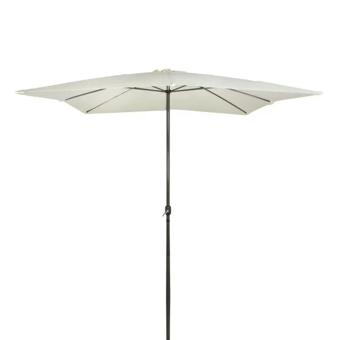 OUTLET Aktive Garden 53875 – Parasol Cuadrado 300 x 300 cm, Mástilil Aluminio 48 mm, Vainilla