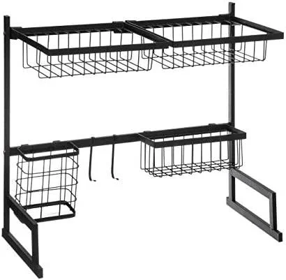 OUTLET Organizador de fregadero negro 58×51.5x30cm