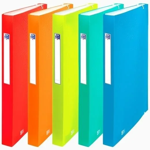 Oxford 400147019 carpeta Polipropileno (PP) Cal, Color menta, Naranja, Rojo, Turquesa A4