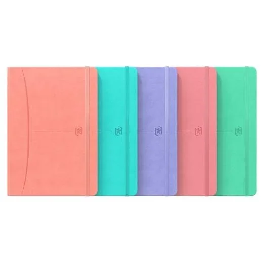 Oxford libreta cosida signature t. flexible a5 80h 1 línea surtido pastel -5u-