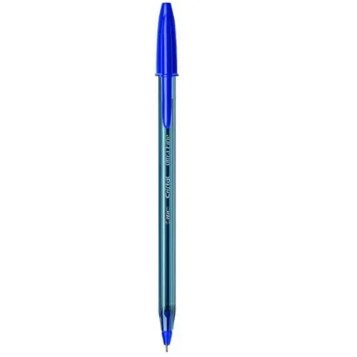 Pack 20 boligrafos cristal ultra fine azul 0,7mm bic