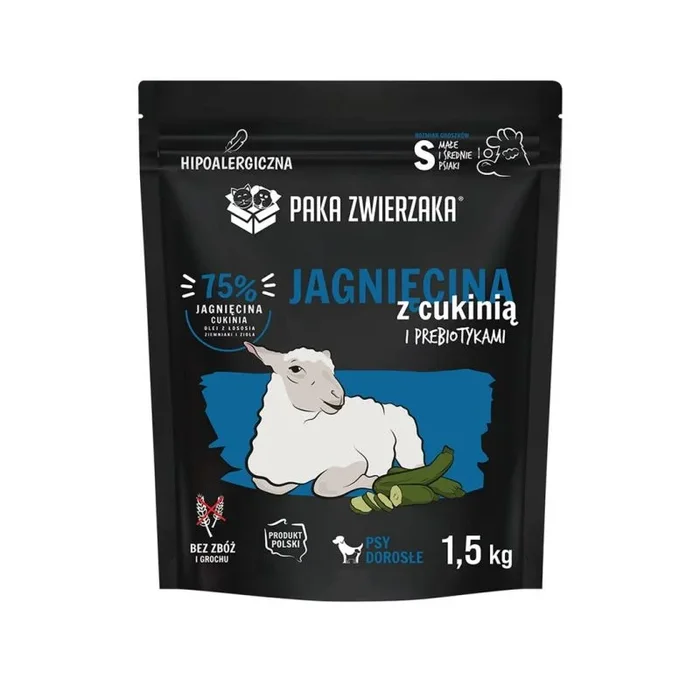 Paka zwierzaka lamb with zucchini s – dry dog food – 1,5kg