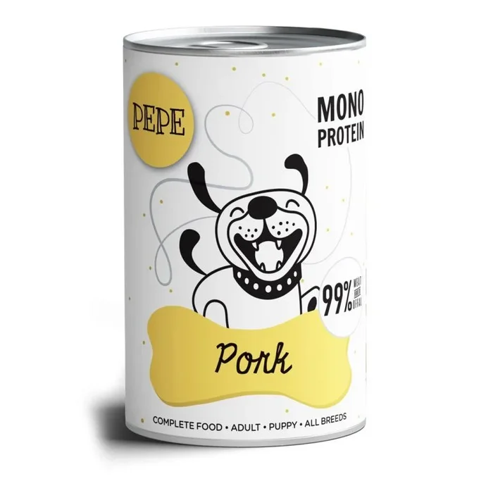 Paka zwierzaka pepe pork – wet dog food – 400g