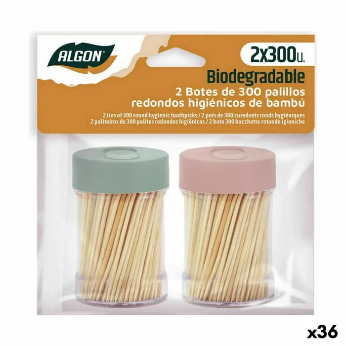 Palillos dentales algon set 600 piezas (36 unidades)