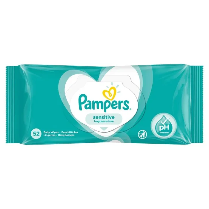 Pampers Sensitive 81687182 toallita húmeda para bebé 52 pieza(s)