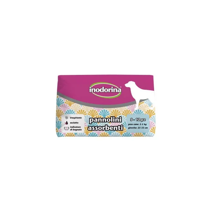 Pañales desechables inodorina 25-33 cm 12 unidades