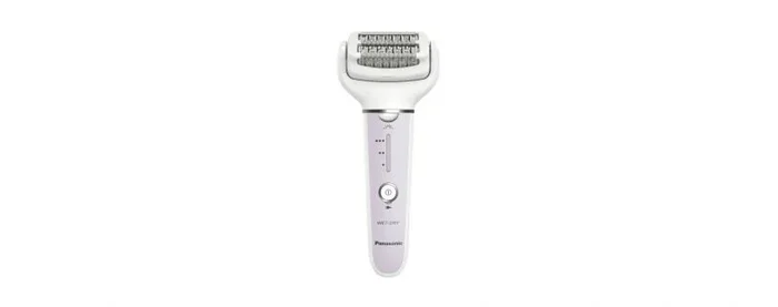 Panasonic ES-EY30-V503 Húmedo y Seco Depiladora, Doble Disco con 60 Pinzas, Flexible 90º Pivotante Cabeza, 3 velocidad Ajustes y LED Luz, 30 Minutos Operación Tiempo, Sin Cable, Cabello Removedor