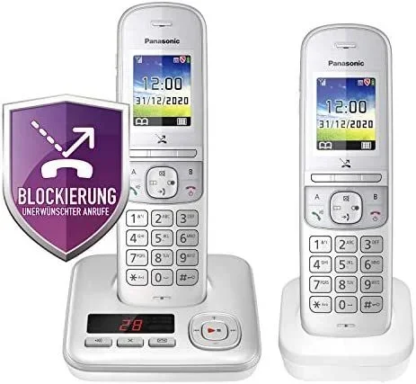 Panasonic KX-TGH722 Teléfono DECT Identificador de llamadas Perlado, Plata
