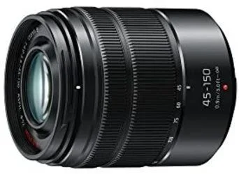 Panasonic LUMIX H-FS45150 – Objetivo Tele Zoom para cámaras de montura M4/3 (Focal 45-150 mm, F4-F5.6, tamaño filtro 52 mm, lentes asféricas, MEGA O.I.S), negro