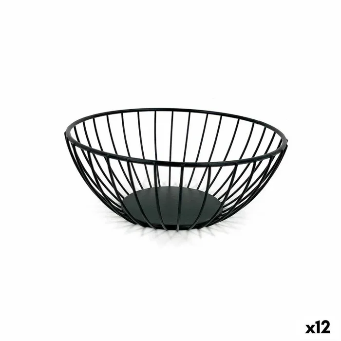Panera my bar negro metal redonda 20 x 8 cm (12 unidades)