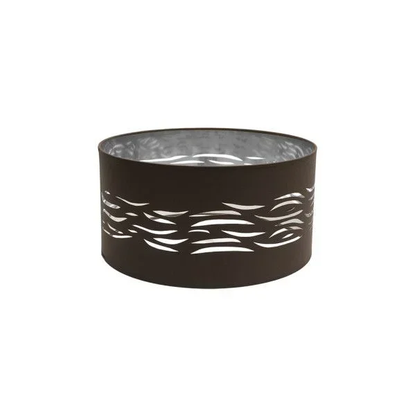 Pantalla colgante niebla 1xe27 marrón-plata 40dx40dx20h
