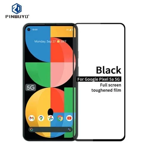 Pantalla Completa Vidrio Templado Pinwuyo para Google Pixel 5A 5G 9H 2.5D (Negro)