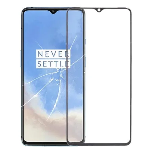 Pantalla Frontal Lente de Cristal Exterior OnePlus 7T (Negro)