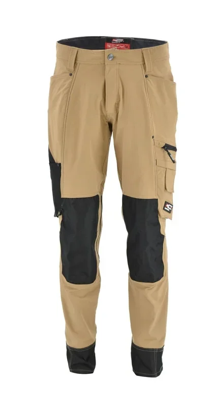 Pantalones de trabajo AWTOOLS Spodnie Robocze T6, color beis, talla S, ideales para trabajos en exteriores, resistentes, cómodos y con múltiples bolsillos para mayor funcionalidad.
