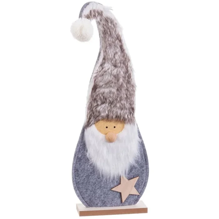 Papa noel figura fieltro con peana 46 cm.