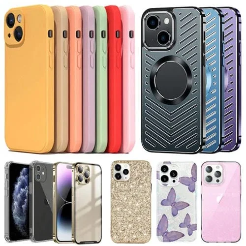 Paquete de 100 Estuches para Teléfono iPhone 13 Compra a Granel (Colores al Azar)