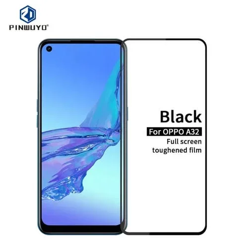 Para Oppo A32 Pinwuyo 9H 2.5D Película de Vidrio Templada de Pantalla Completa (Negro)