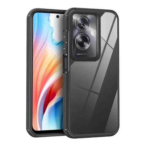 Para Oppo A79 5G Acrílico + TPU Funda Transparente para Teléfono a Prueba de Golpes (Negro)