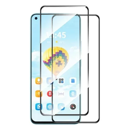 Para Oppo K11X 2PCs Enkay Película de Vidrio Templado con Pegamento Completo y Alto Contenido de Aluminio y Silicio