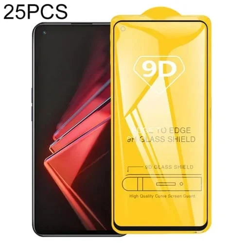 Para Oppo K9 25 PCs 9D Pear Full Pantalla Completa Película de Vidrio Templado
