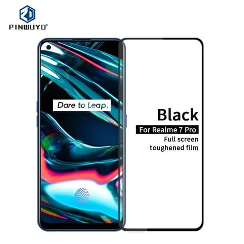 Para Oppo Realme7 Pro Pinwuyo 9H 2.5D Pantalla Completa Película de Vidrio Templado (Negro)