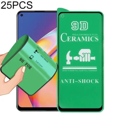 Para Oppo Reno 5F 25 PCs 9D Pantalla Completa Pegamento Completo Película de Cerámica