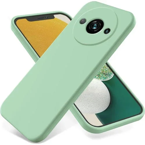 Para Redmi A3X Funda para Teléfono de Cobertura Total a Prueba de Caídas de Silicona Líquida de Color Sólido (Verde)