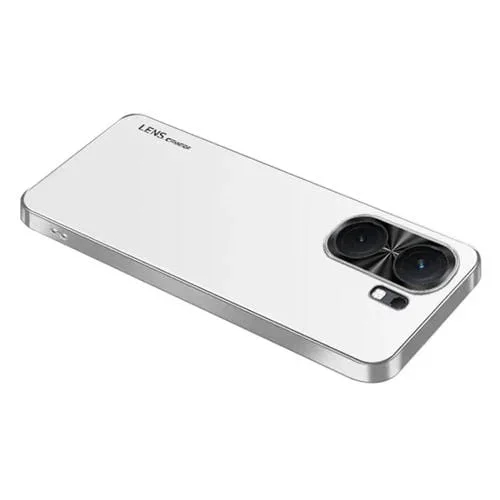 Para Vivo Iqoo Neo9 Ag Caja de Teléfono de Acrílico Galvanizado Esmerilado (Blanco Plateado)