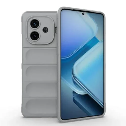 Para Vivo Iqoo Z9 Turbo 5G Magic Shield TPU + Funda para Teléfono de Franela (Gris)