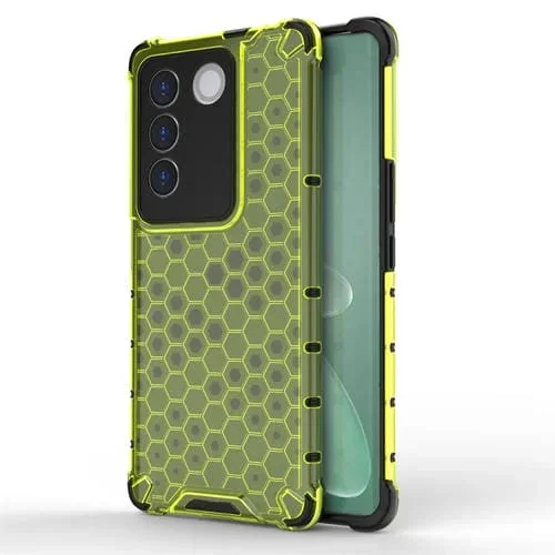 Para Vivo V27 / V27 Pro Estuche para Teléfono de Nido de Abeja a Prueba de Golpes (Verde)