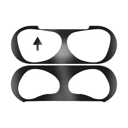 Pegatina de Cubierta Interna para Auriculares AirPods 3 Película Protectora a Prueba de Polvo (Negro) 2 Uds.