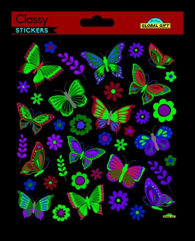 Pegatinas classy mariposas glitter