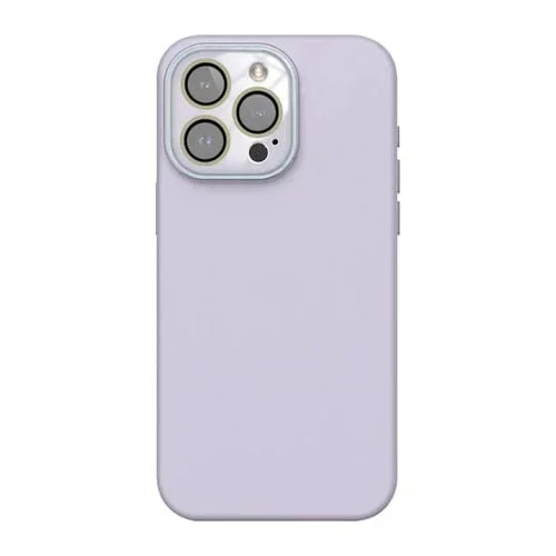 Película de Lente Acrílica + Funda Silicona Líquida para iPhone 12 Pro Max (Púrpura)