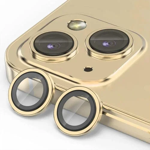 Película de Vidrio Lente de Cámara para iPhone 14/14 Plus Enkay Antirreflejo (Dorado)